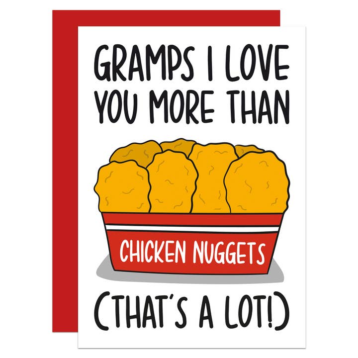 TeePee Creations – wholesale Father’s Day card – Chicken Nuggets Gramps Fathers Day A6 Card