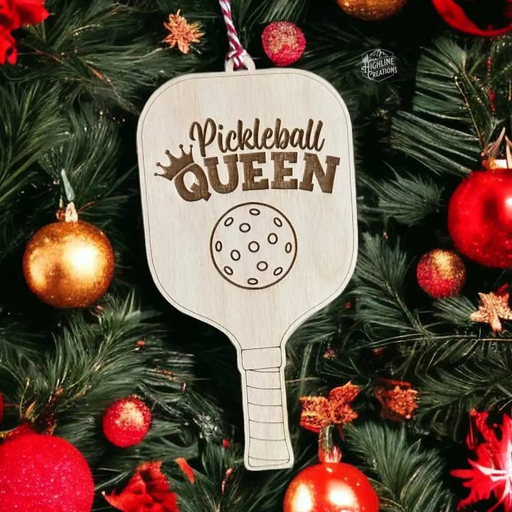 Adorno navideño de Pickleball Queen para venta al por mayor de Highline Creations