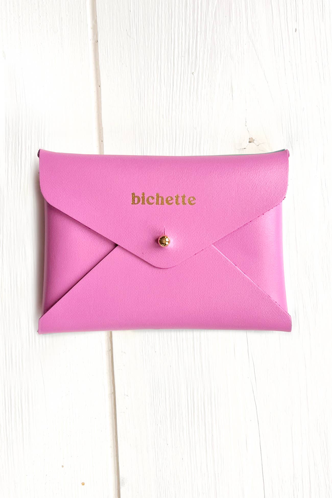 BARNABÉ AIME LE CAFÉ - Wholesale Card Holder - Women's - Leather envelope pouch / Card holder: Bichette, Love...0