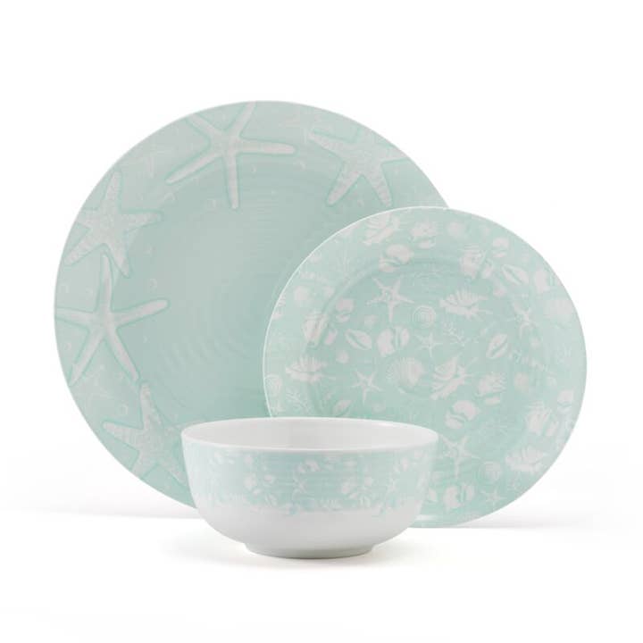 TEAL Pfaltzgraff Venice 12Pc DW Set Melamine Brown Bx Pkg for wholesale on Faire