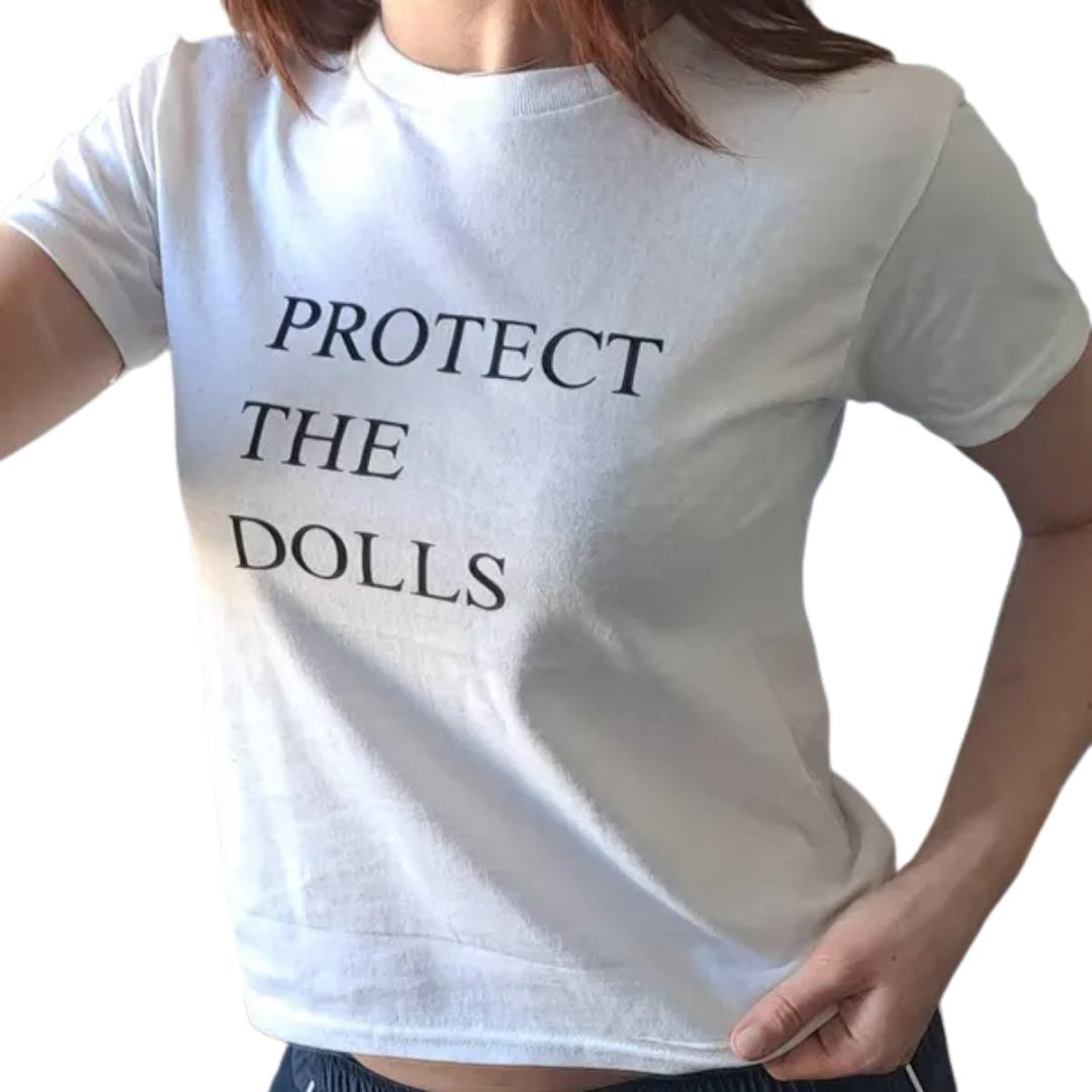 ZZZEBRAAA LIMITED - Venta al por mayor Camisa - Unisex - Camiseta Protect The Dolls - Camiseta Corta de Ajuste Ceñido - LGBTQ+0