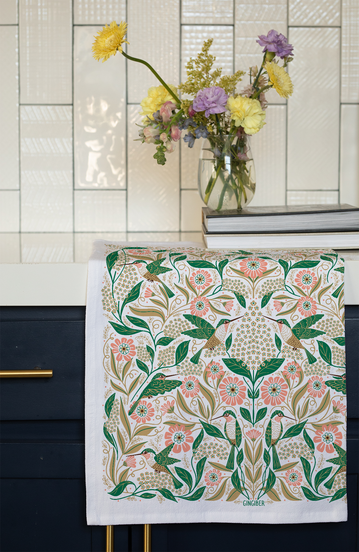 Gingiber - Wholesale Tea Towel - Hummingbird Tea Towel – Garden-Inspired Accent4