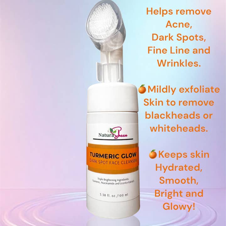 NaturaSheen Skin Care – wholesale Ansiktsrengöring – Gurkmeja Glow Mörk Fläck Ansiktsrengöring av NaturaSheen Ansiktsljusning för Mörka Fläckar och Blemishes. Glödande Hud