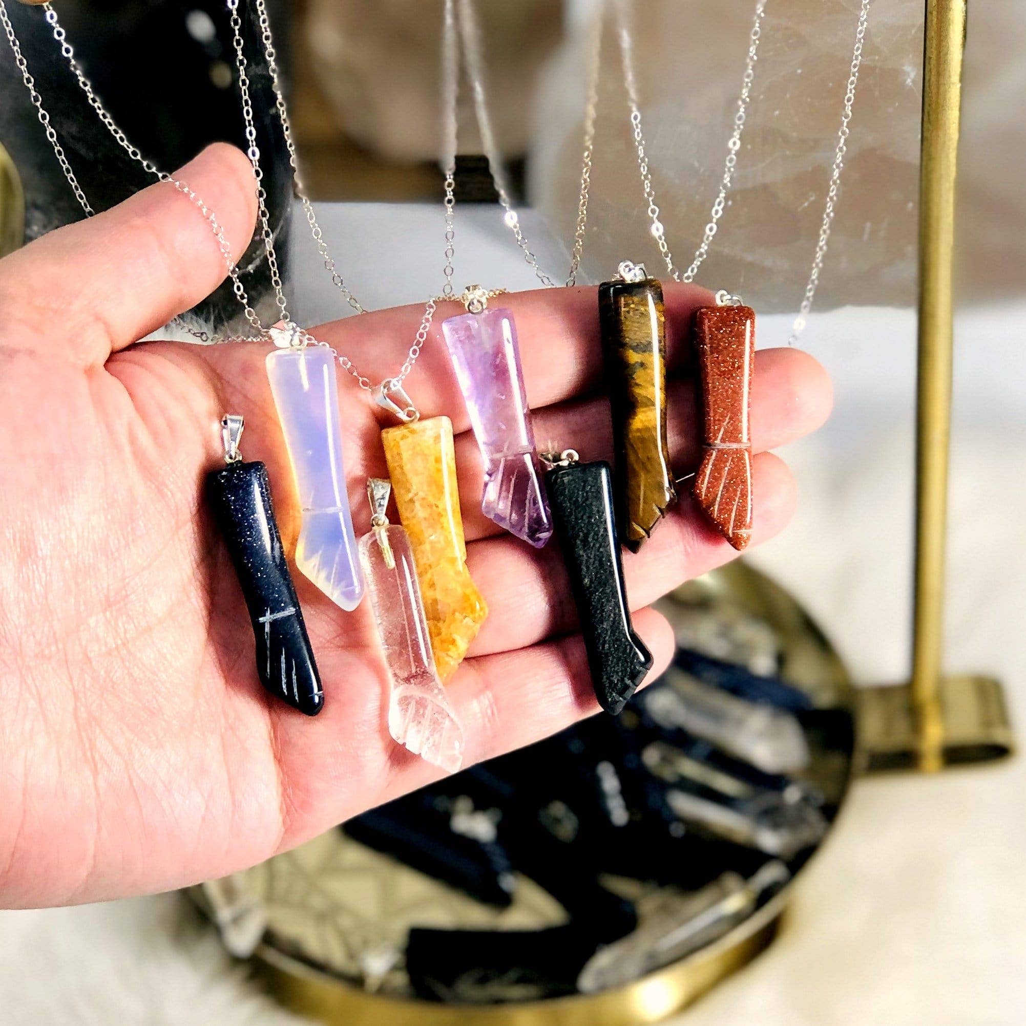 Rock Paradise - Wholesale Individual Charm/Pendant - Crystal Figa Hand Pendant Protection Stone Amulet0