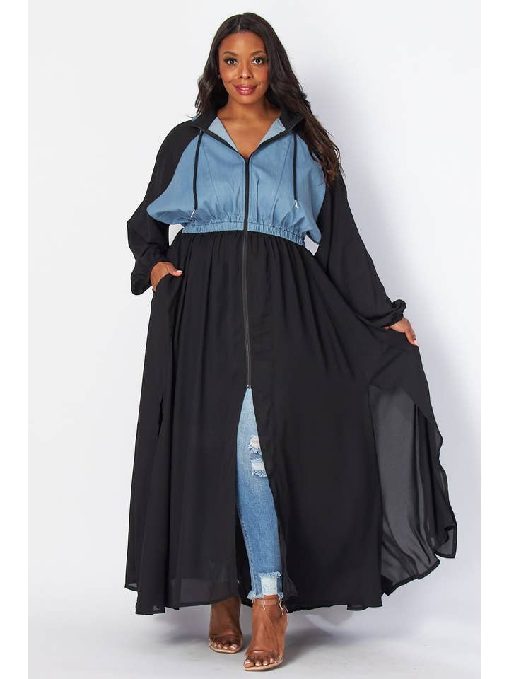 DENIM BLACK Plus Dress for wholesale on Faire3