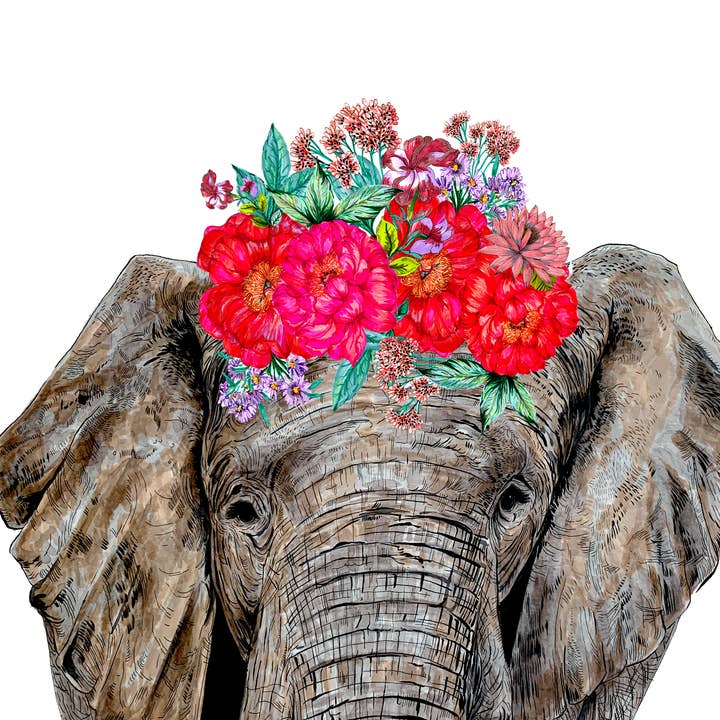 Elephant Giclée Print for wholesale by Max Made Me