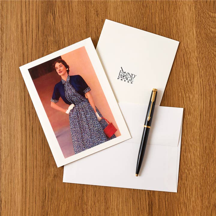 Found Image Press – wholesale Stationery/notecard set – Greeting Card FN-62 Fifties Dress1