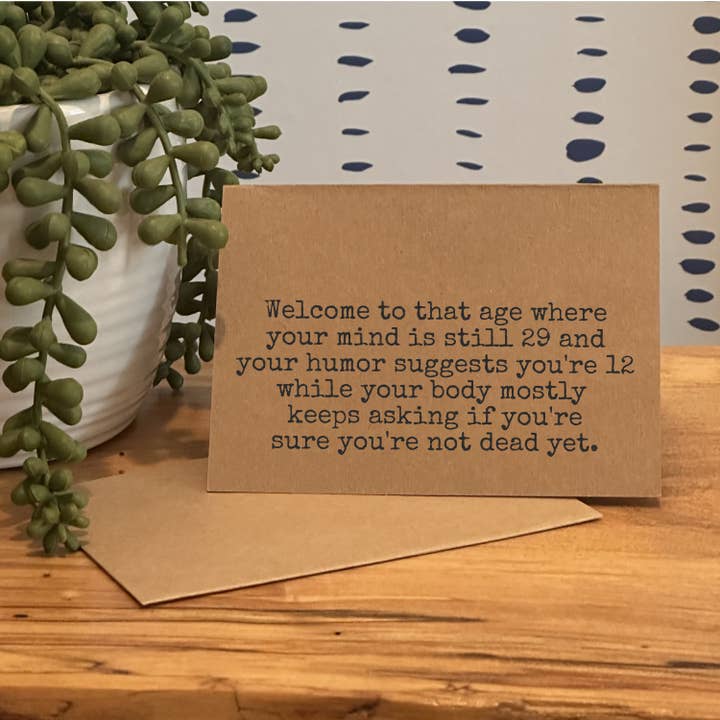 Funny Birthday 'Not Dead Yet' Greeting Card for wholesale by by BellaBlue