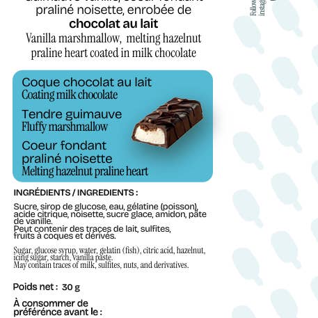 Maison Carrousel - Wholesale Chocolate Bar - Individual bars - Chocolate covered marshmallow