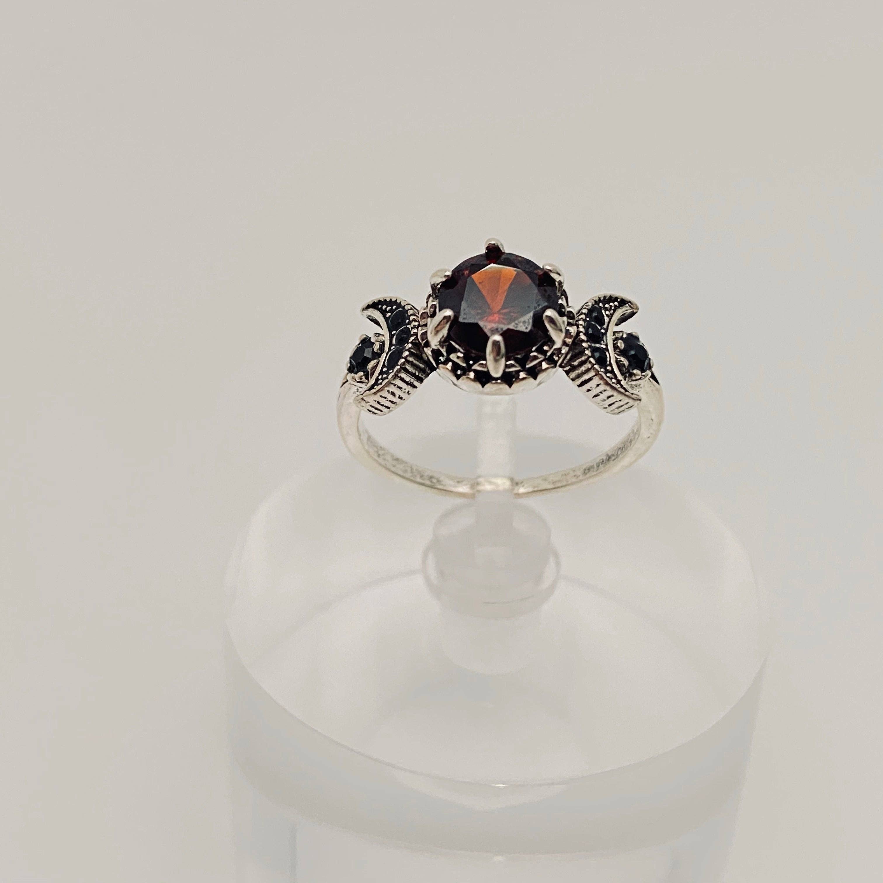 Mio Queena - Wholesale Cocktail/Statement Ring - Double Meniscus Red Artificial Crystal Ring1