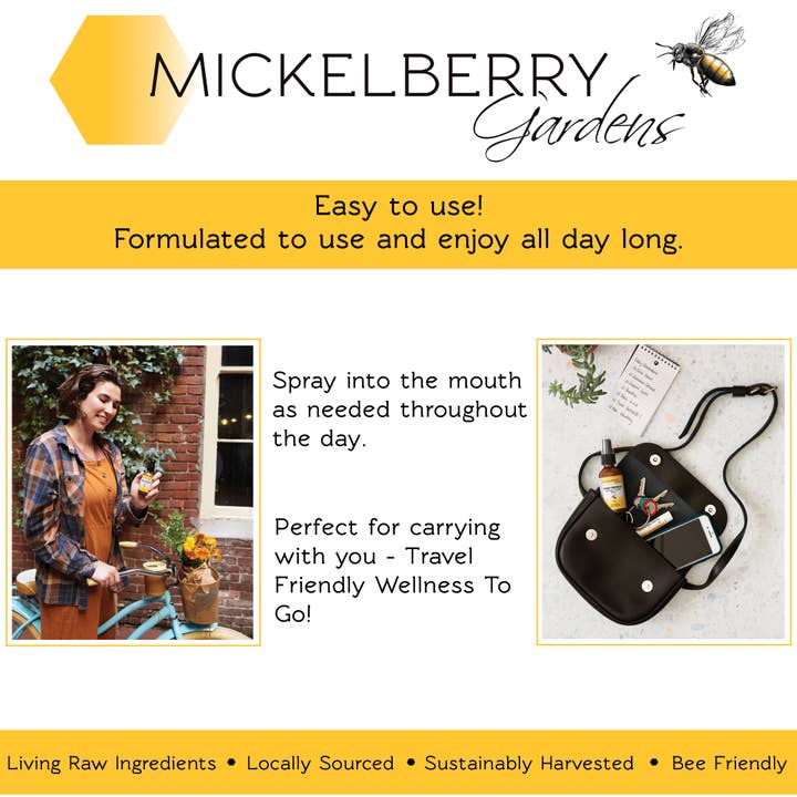 Mickelberry Gardens - Wholesale Oral Supplement/Vitamin - Elderberry Immune Support Spray — on the go wellness support3