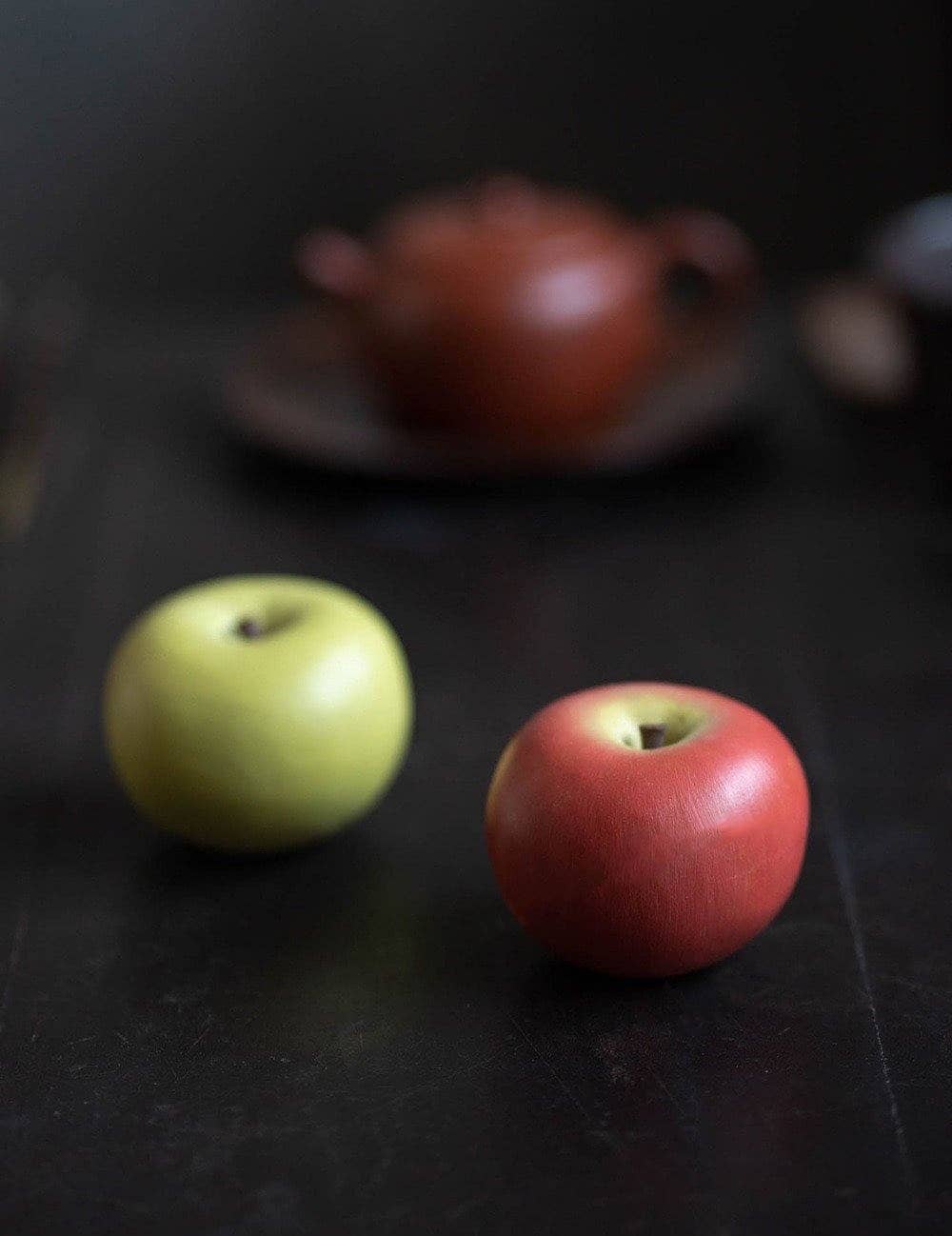 Gohobi （We cover U.S. import duties） - Vendita all'ingrosso Decorazioni da tavolo - Gohobi, ceramica fatta a mano, argilla YiXing, mela rossa e verde, ornamenti per tè per animali domestici, tè cinese Gongfu, accessori fotografici per tè giapponese coreano, unici3