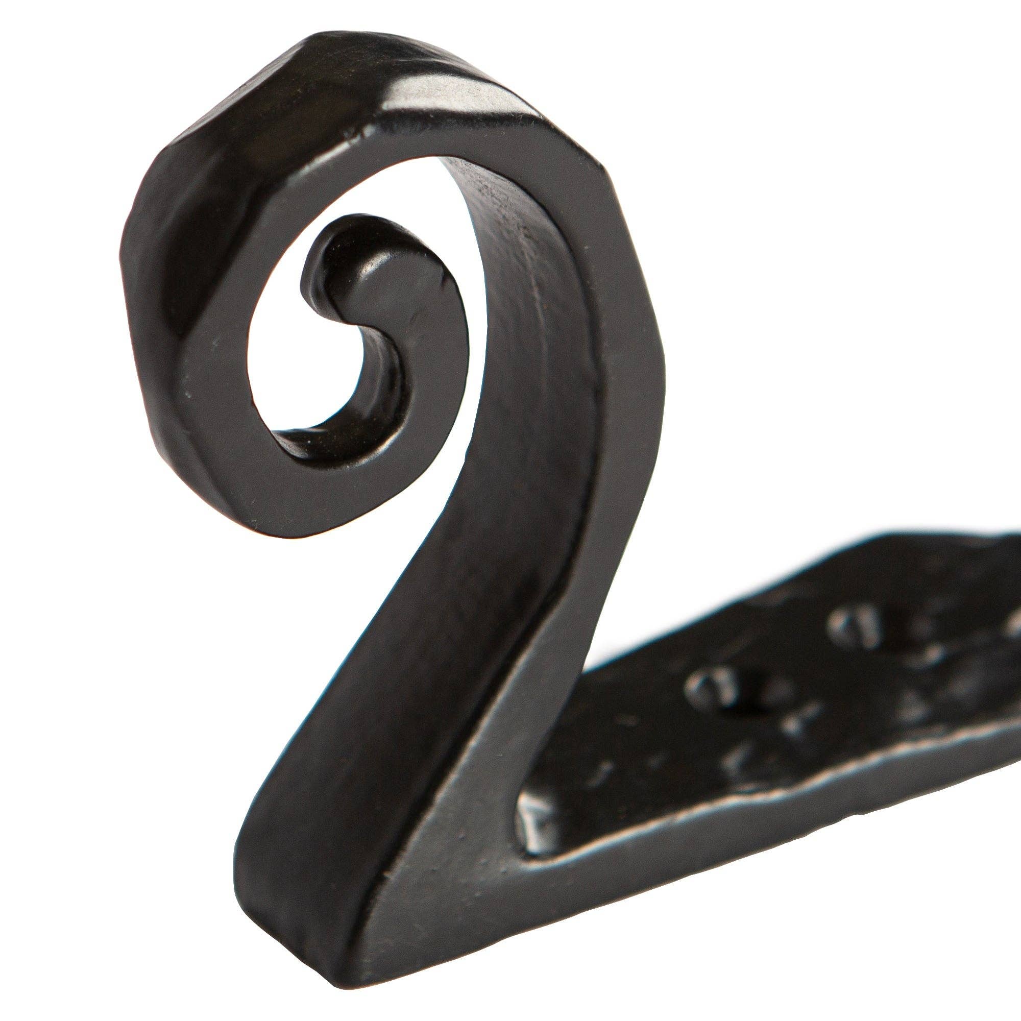 Rinkit Ltd – wholesale Wall hook – Hammered Scroll Hook - W30mm x H95mm - Black4