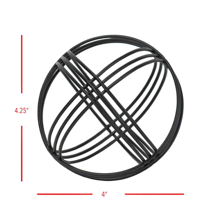 Foreside Home & Garden - Wholesale Decorative Tabletop Object - Ellery Modern Black Matte Metal Decorative Tabletop Decor5