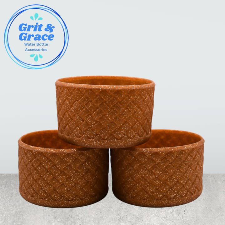 Korbmuster Glitzer Kupfer Magnolie Stiefel für den Großhandel von Grit & Grace Water Bottle Accessories