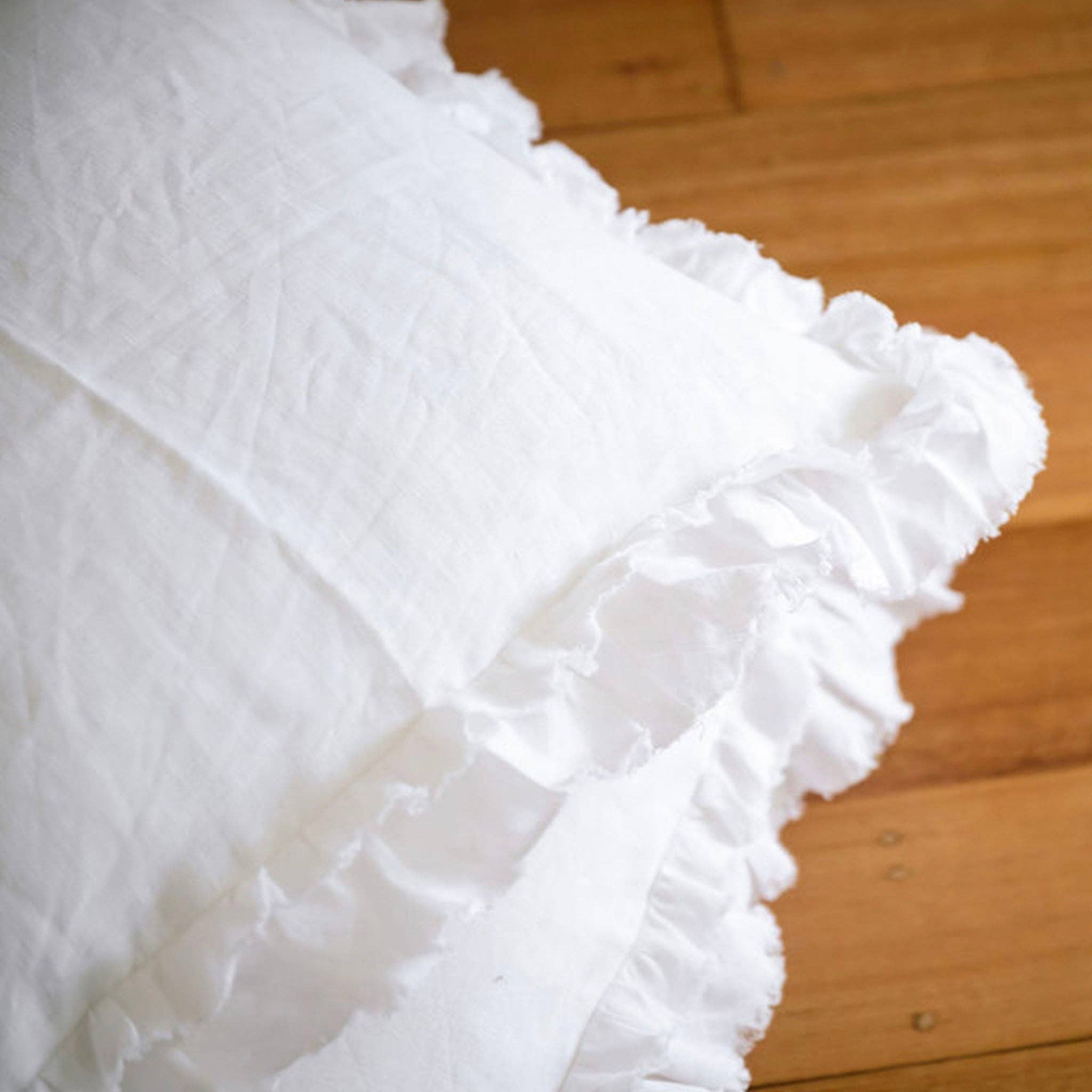 Weiss Ruche Rüschen Weiße Leinen Eurobezüge für den Großhandel auf Faire0