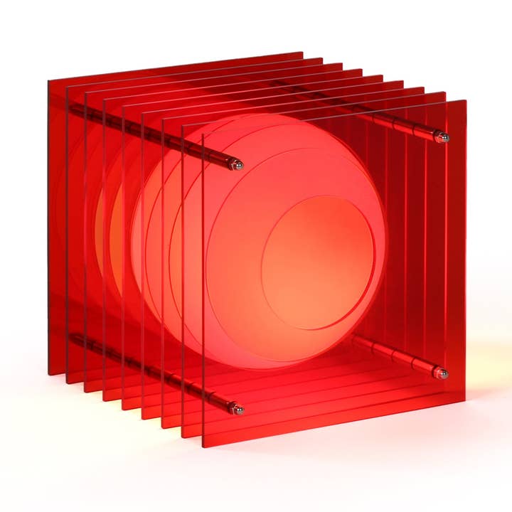 Lớp petit carré en acrylique rouge pour la vente par BANG