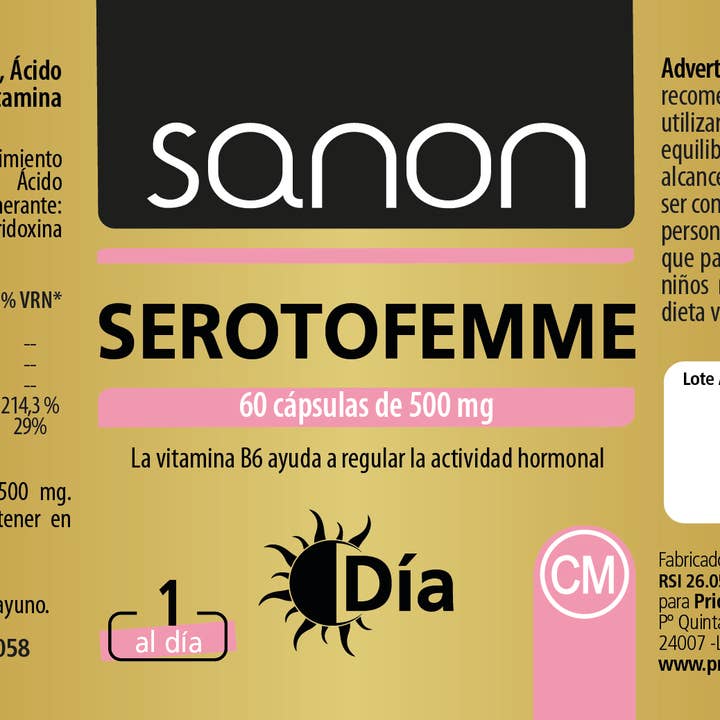 Pridahofarma - Venta al por mayor Suplementos/vitaminas para beber - SANON Serotofemme Día 60 cápsulas