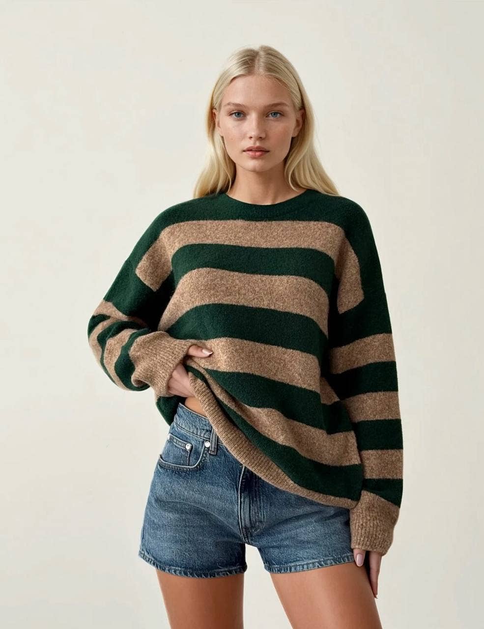 Anaz - Wholesale Knit Sweater - Women's - Bold Striped Sweaters1