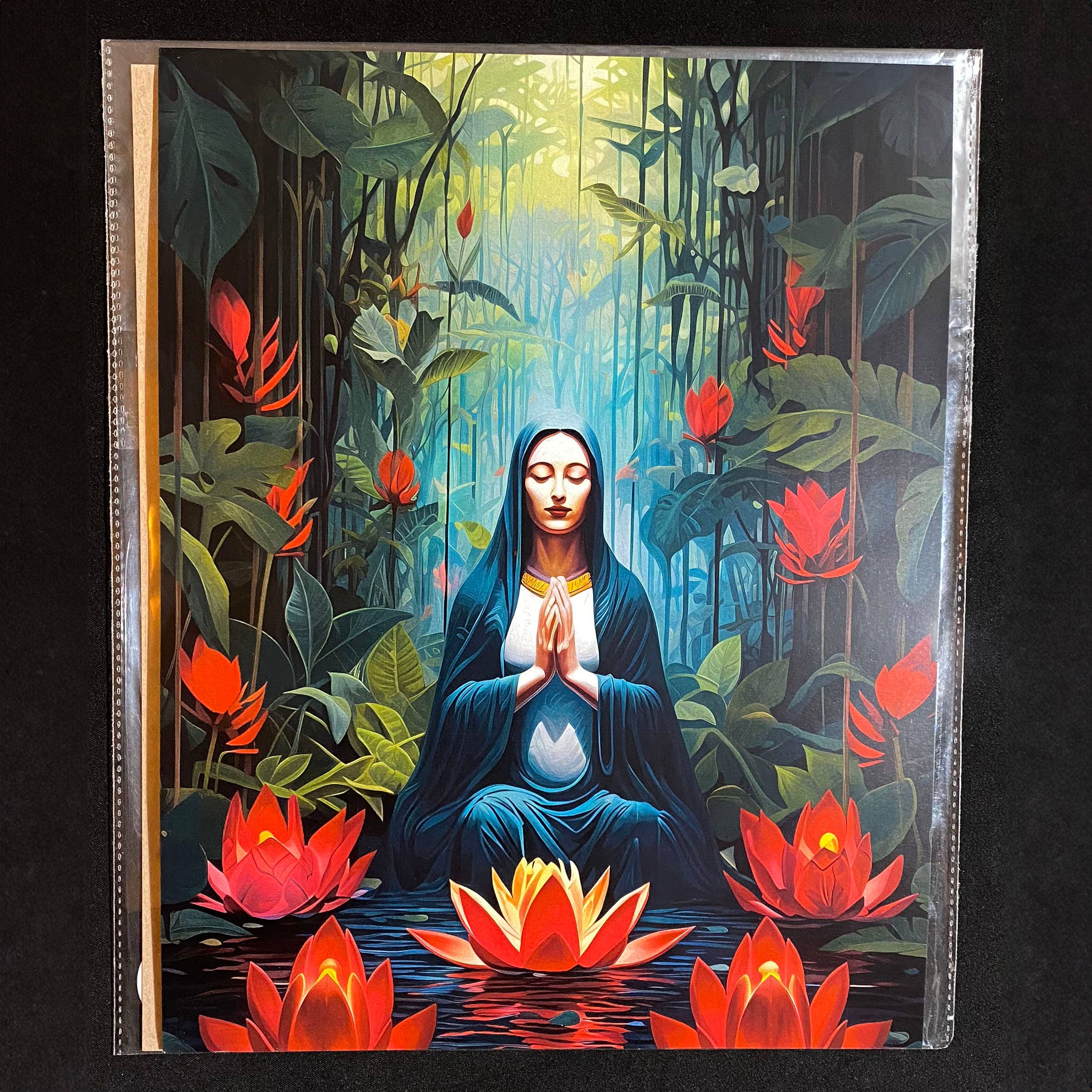 Spiritual Art Supply - Wholesale Art Print - Mary Mother of Jesus Rosary Art Poster, P-RCVM3 Art Print5