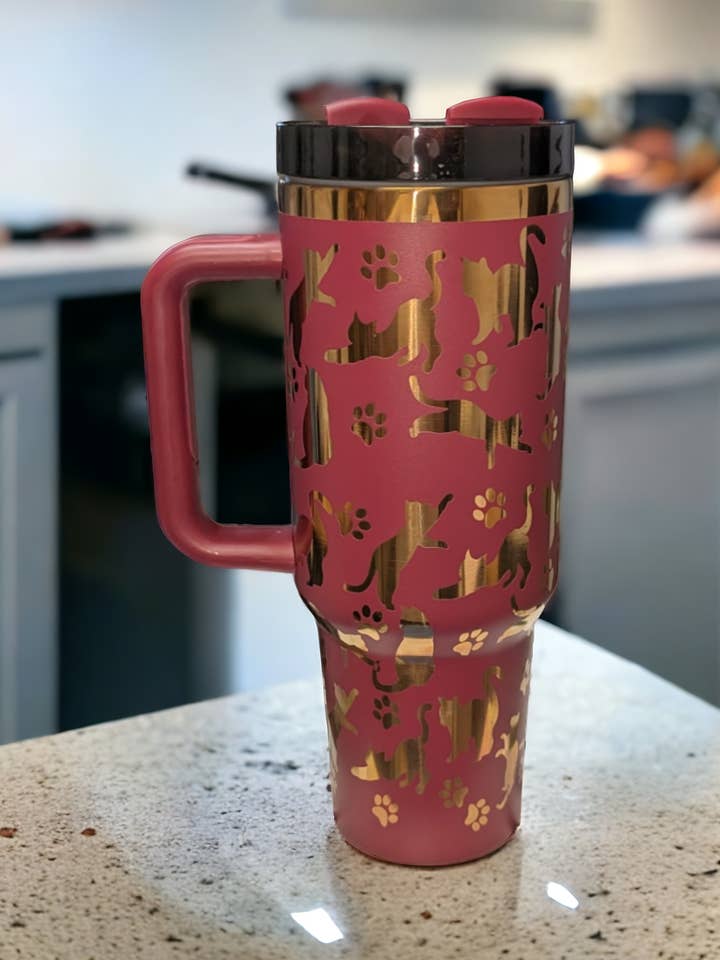 42 oz Copper Cat Mug for wholesale by FatPet Awards and Rosettes
