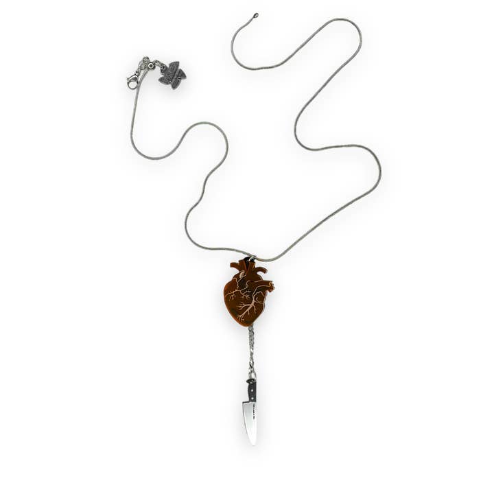 Vinca – Großhandel Kette mit Anhänger/Charm – Gehackte Herz-Halskette - Totrot4