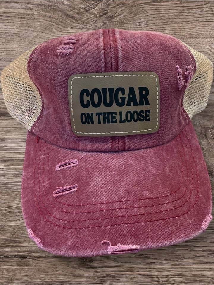 Cougar On The Loose Women's Criss Cross hat for wholesale by Designed To Flaunt