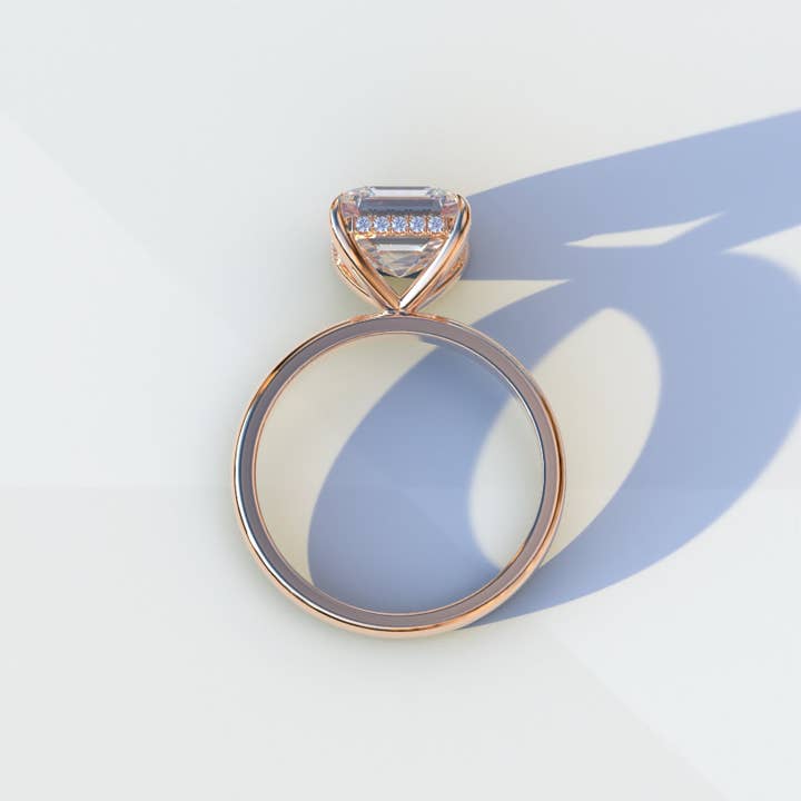 Mohana Jewels - Luxury - Wholesale Engagement ring - 2 Carat E/VVS Asscher Cut Hidden Halo Setting Lab Grown Diamond Ring - Stupefacente3