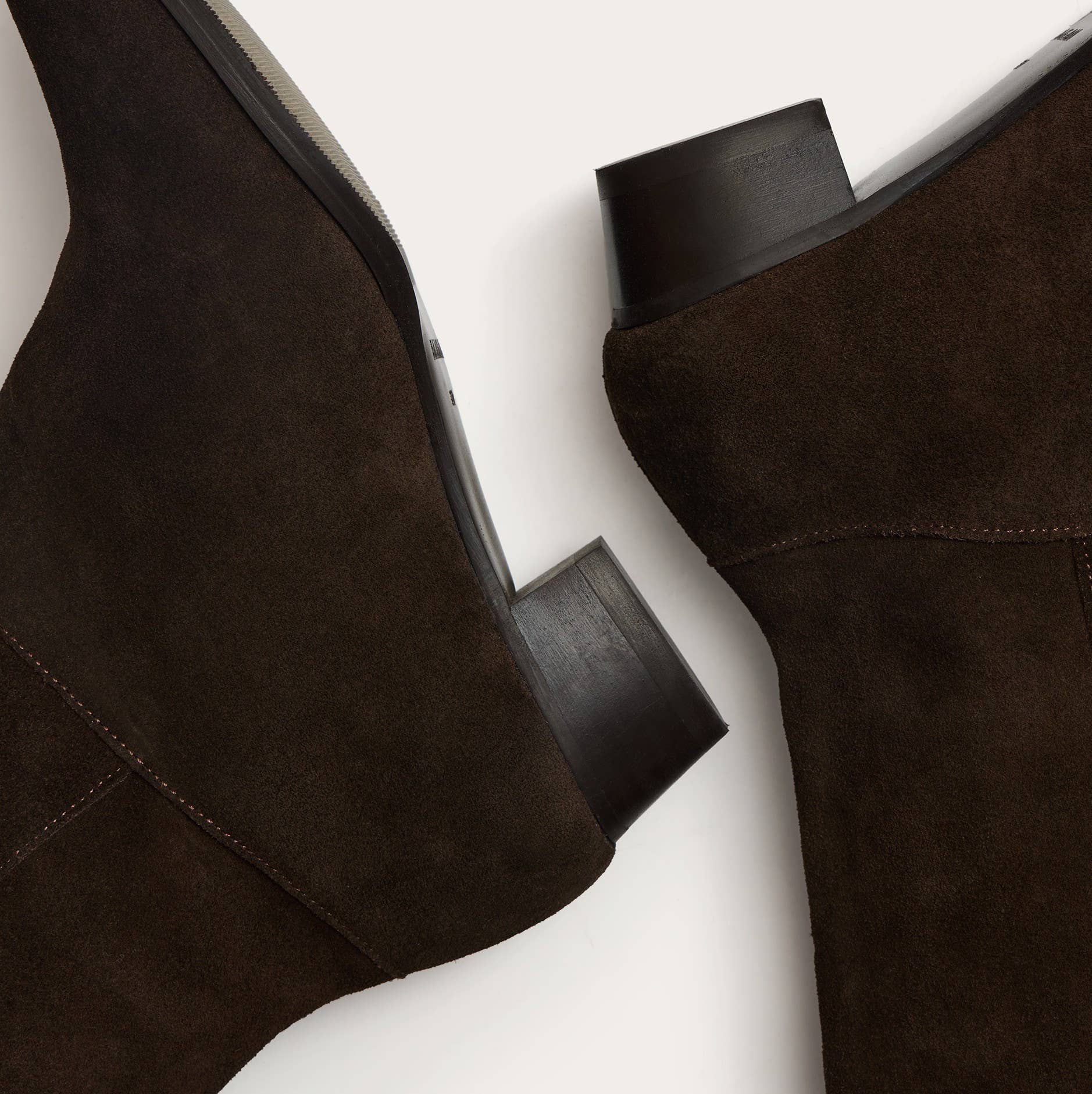 brown Martha High Boots, dark chocolate velvet for wholesale on Faire8