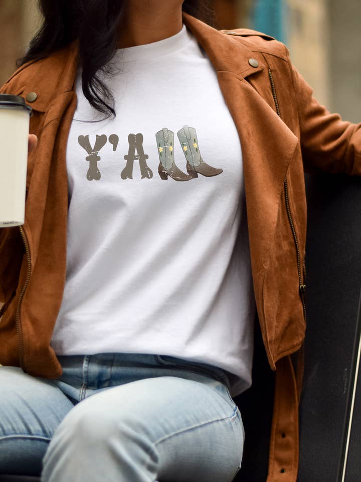 Y'all Print T-shirt for wholesale by Marvy Gal