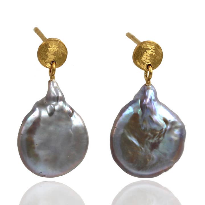 Keshi Pearl øreringe for engroshandel hos Mitos