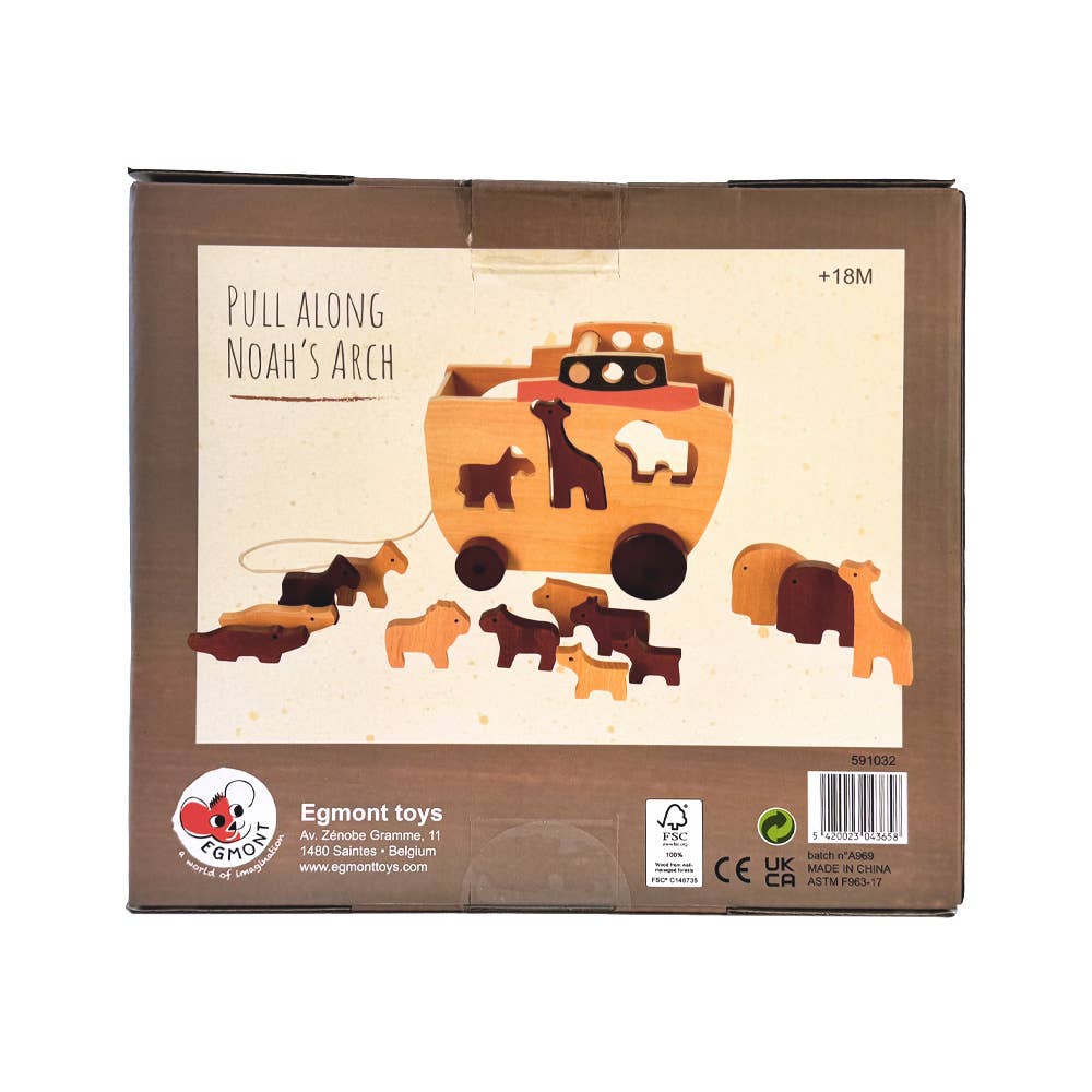 Egmont - Wholesale Wood Toy - Kids - Pull-Along Noah's Ark3
