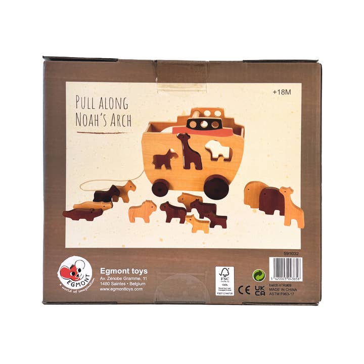 Egmont - Wholesale Wood Toy - Kids - Pull-Along Noah's Ark3