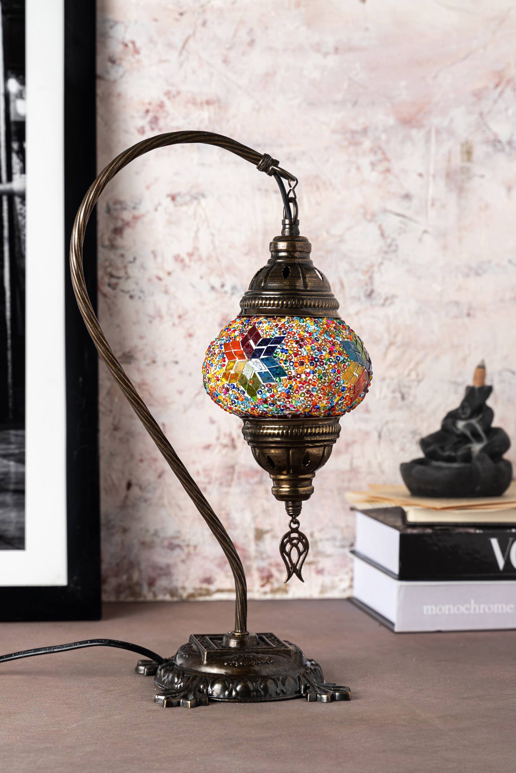 KAFTHAN - Wholesale Accent/Desk Lamp - Swan Neck Mosaic Lamps | Christmas & Holiday Decor Lighting0