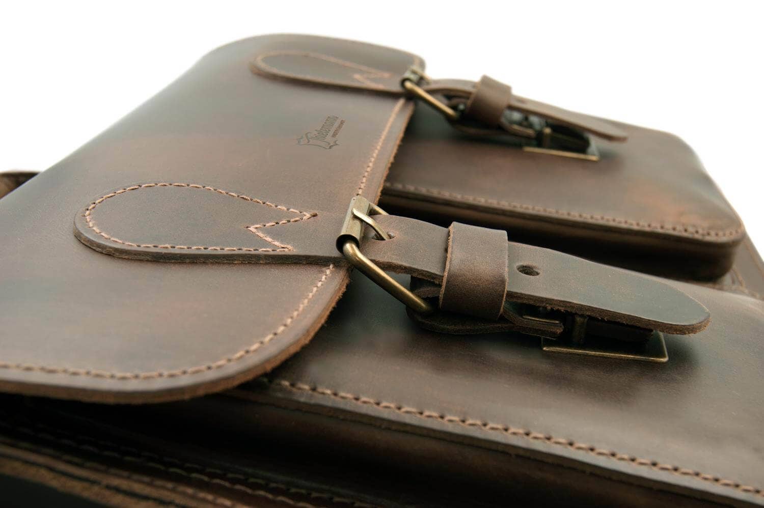 Thielemann Leather Manufacturer – Pasta - Unissexo por atacado – Maleta de couro “Köln” PREMIUM | cor: marrom escuro7