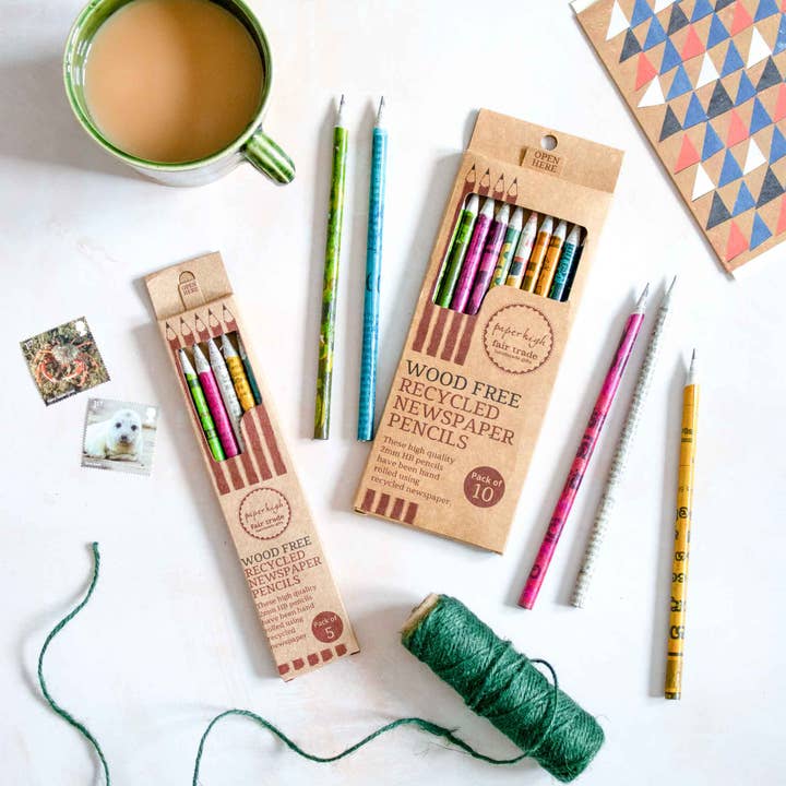 The Paper High Gift Company Limited – wholesale Pencil – Recycled Newspaper Pencil Set - Set Of Pencils