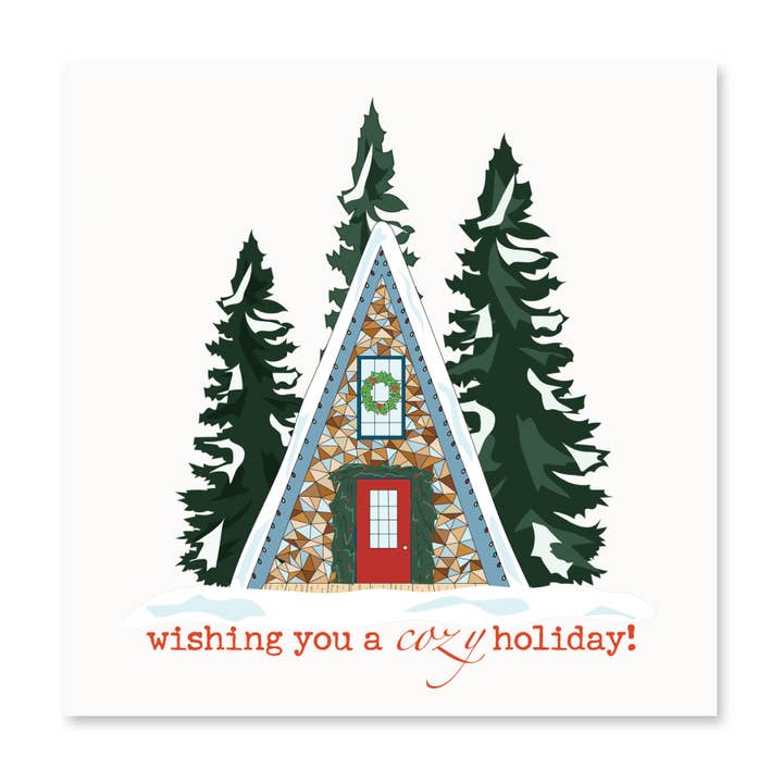 Wishing You A Cozy Holiday | Holiday Card for wholesale by The Happy Sea