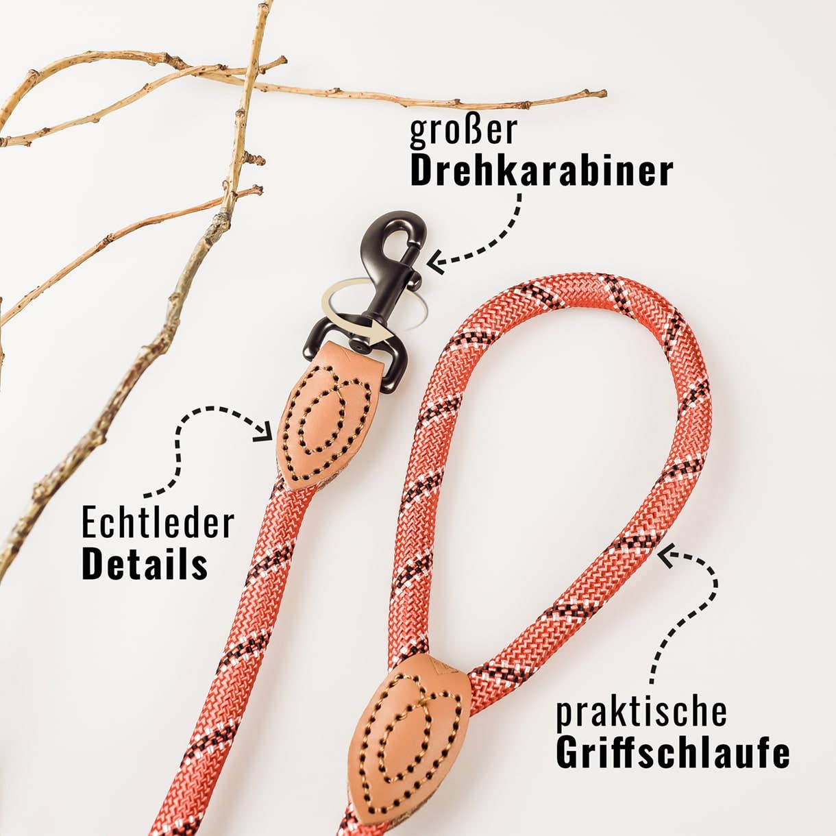 ne&no - Wholesale Pet Leash - Dog - ne&no® Design City Leash from Rope – 120 cm - fixed Dog Leash14