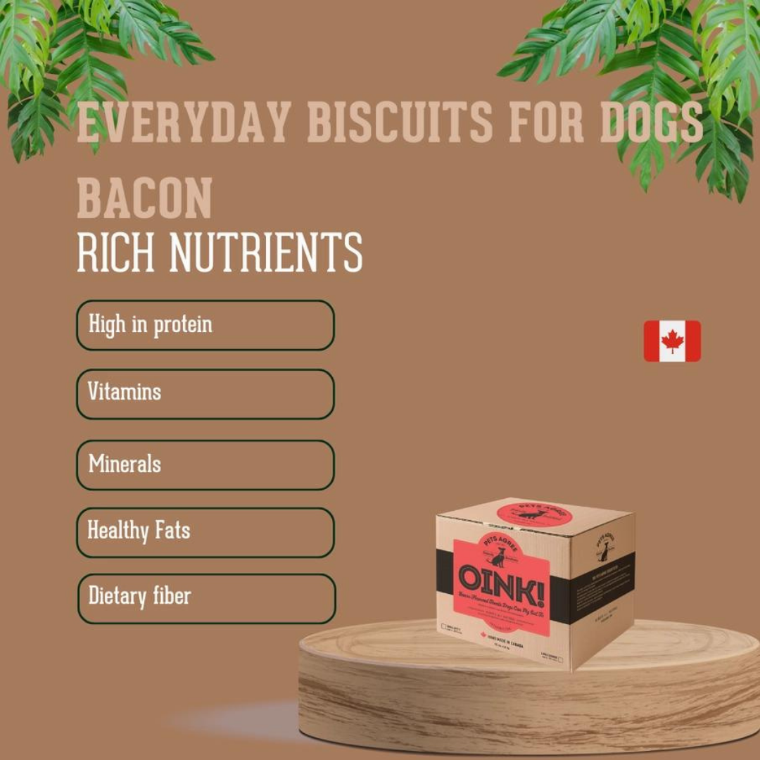 The Granville Island Pet Treatery (USA) - Wholesale Pet Treats - Dog - Bacon Large Dog Biscuits: Crunchy & Teeth Cleaning 2lb5