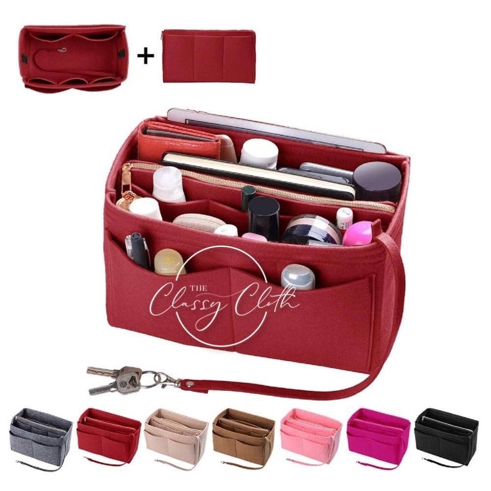 The Classy Cloth WS - Wholesale Purse/Bag Accessory - Women's - Tote Bag Purse Organizer Insert - Red RTS4