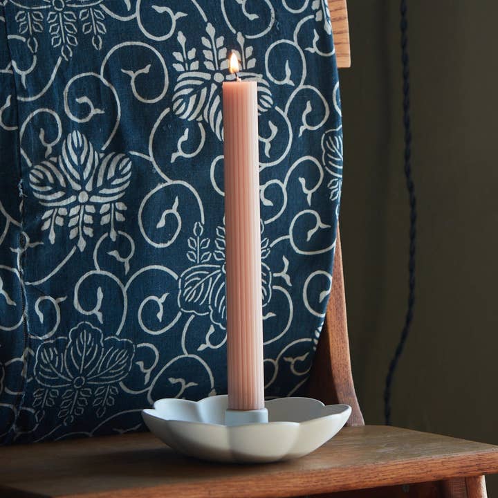 Ceramic Fleur Taper Holder for wholesale by The Floral Society