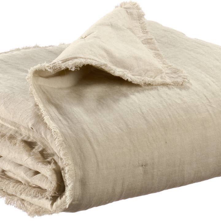Maison Vivaraise & La Cerise sur le Gâteau – wholesale Middags- och tygservett – Vanlig Pläd Laly Lin 135 X 200