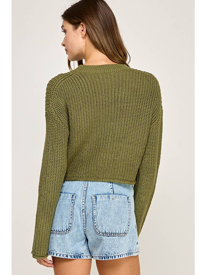 Miss Love - Wholesale Knit Sweater - Women's - WAFFLE KNIT SWEATER21