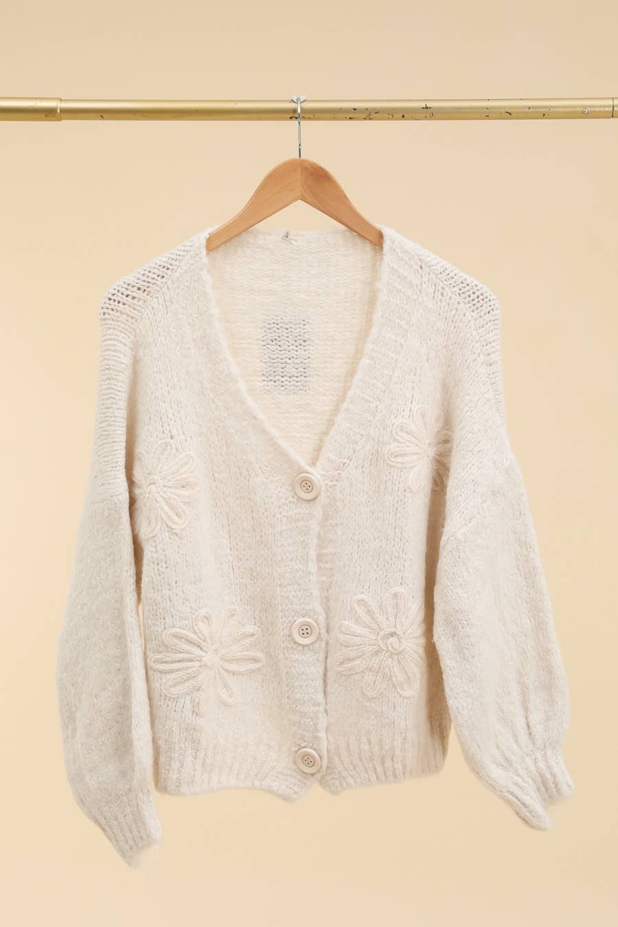 LÉA & LUC - Vente Cardigan – femme - Gilet cardigan col en V et motif fleur REF. 3077942