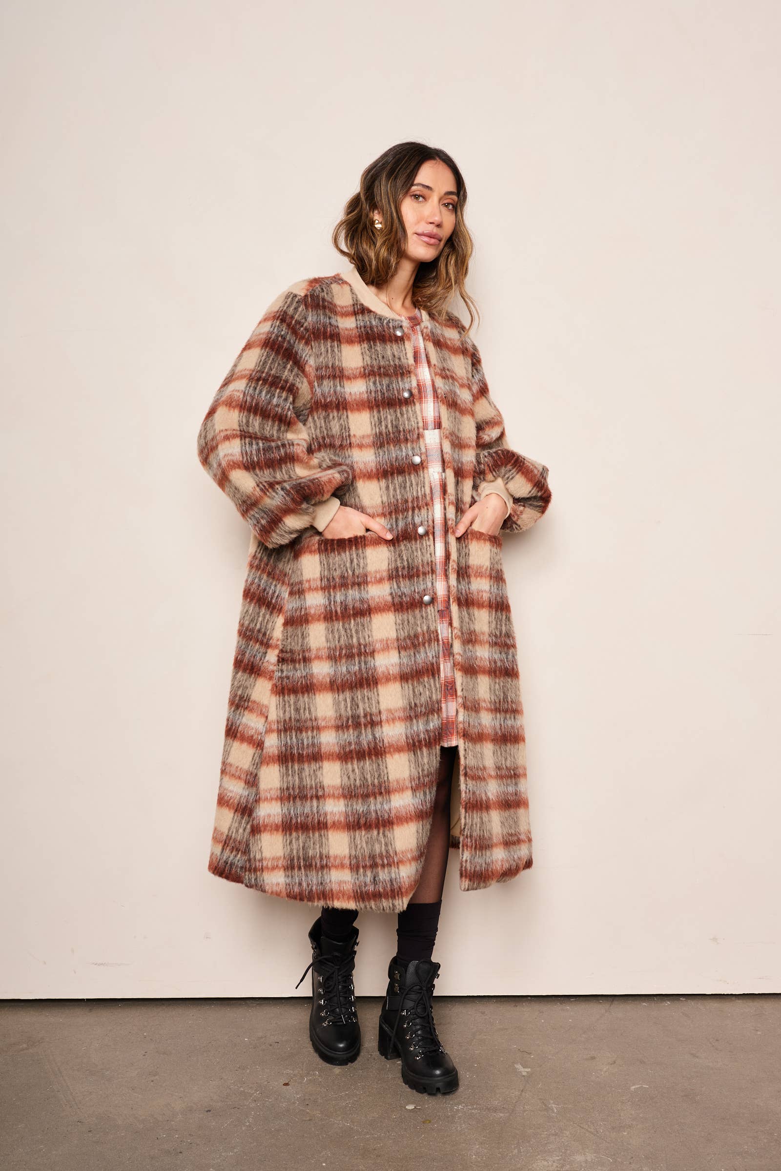 SIENNA PLAID CAMERON COAT for wholesale on Faire2
