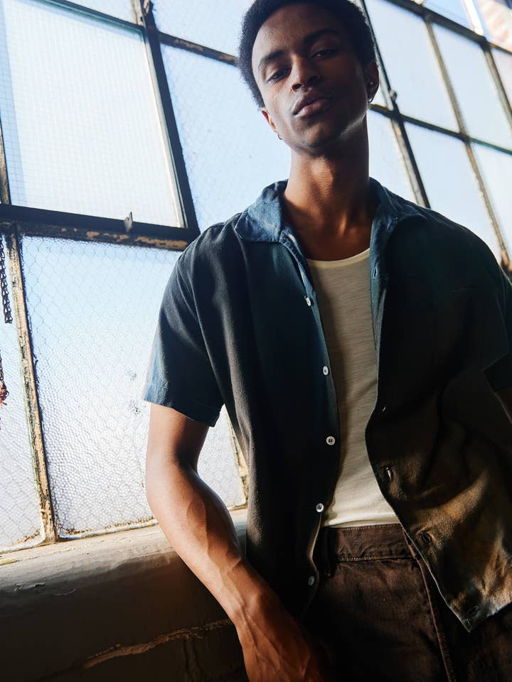 Riverside Tool & Dye - Wholesale Buttoned-down shirt – Women's - Louie Shirt in Raw Silk11