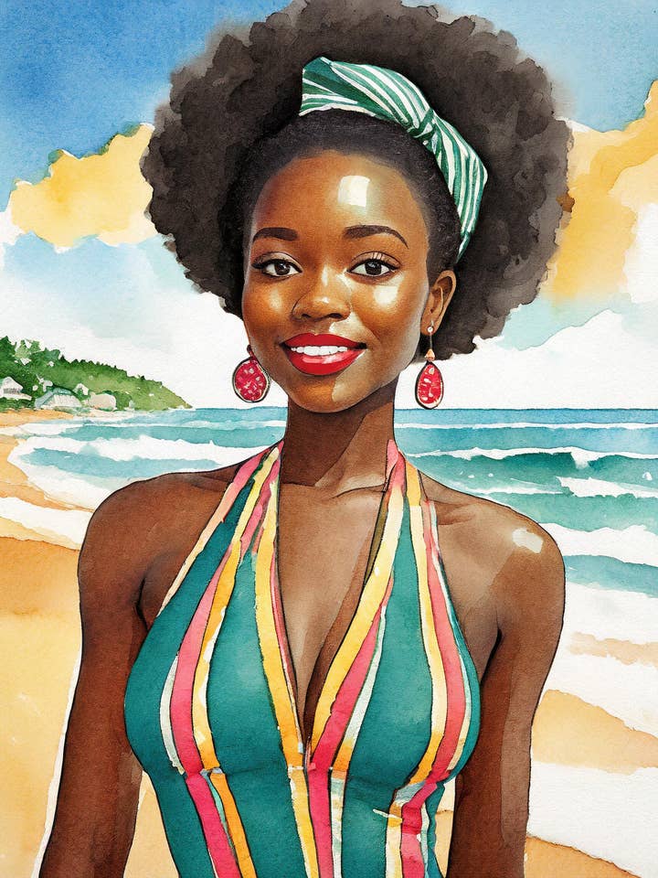 Virginia Key Fine Art Greeting Card for wholesale by Blacartistry