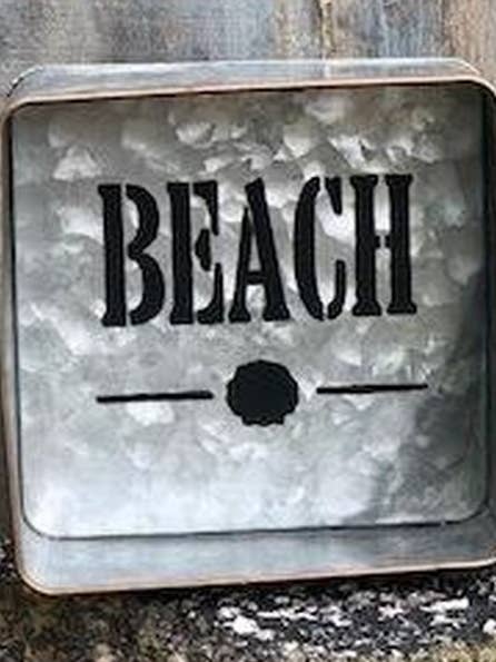 Beach Metal Box Hanger for wholesale by DNS Designs