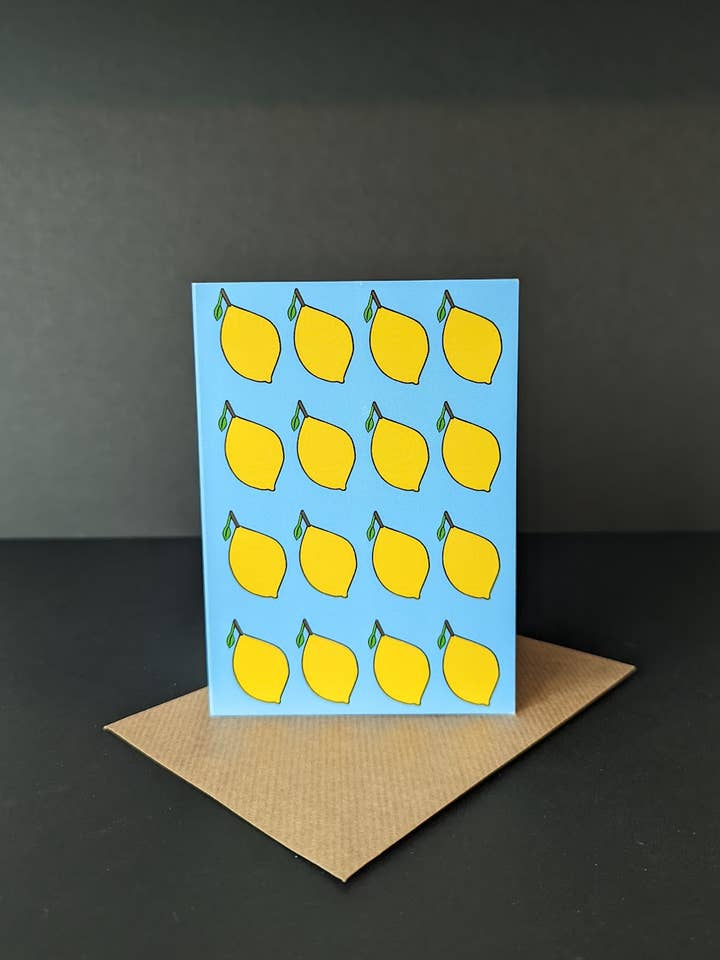 Amalfi Lemon Greeting Card for wholesale by Antonietta Torsiello London