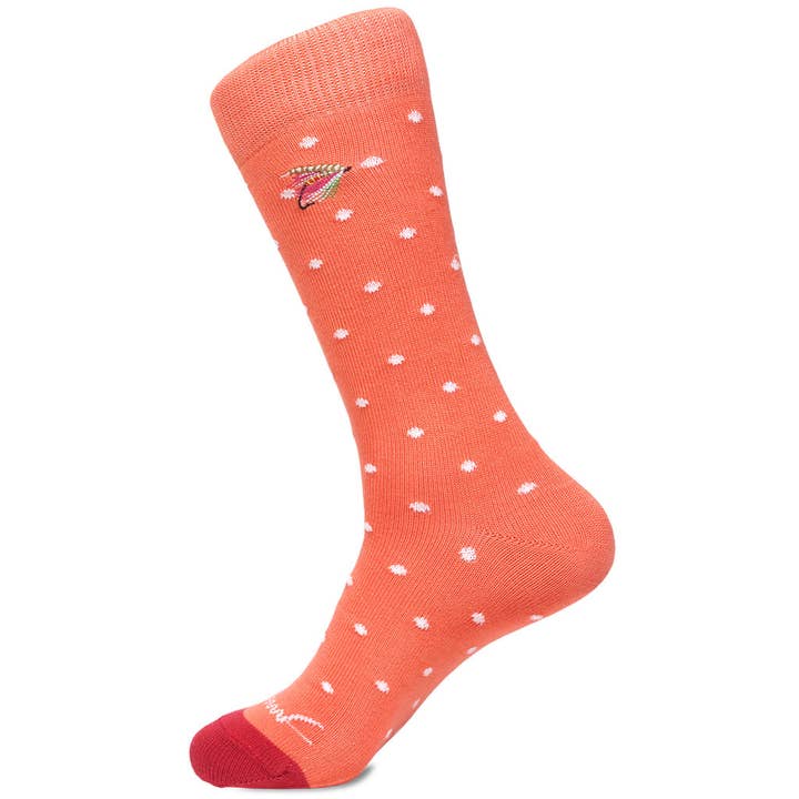 «Gone Fishing» - Calzini da uomo pregiati a tema pesca a mosca per la vendita all'ingrosso da parte di Soxfords